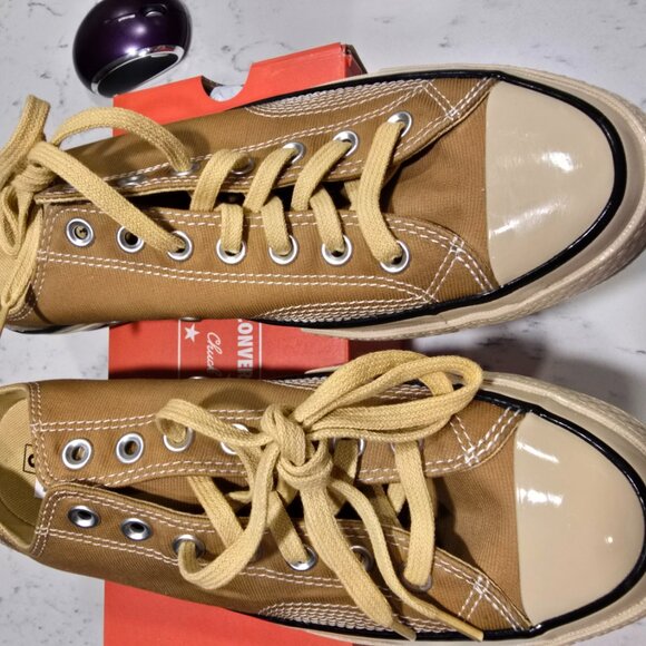 Converse Chuck 70 Low Top Vintage Canvas Shoes Brown Mens 10 Embroidered NEW - Picture 6 of 12